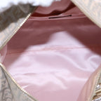 FENDI Zucchino Canvas Boston Bag Silver Beige91810