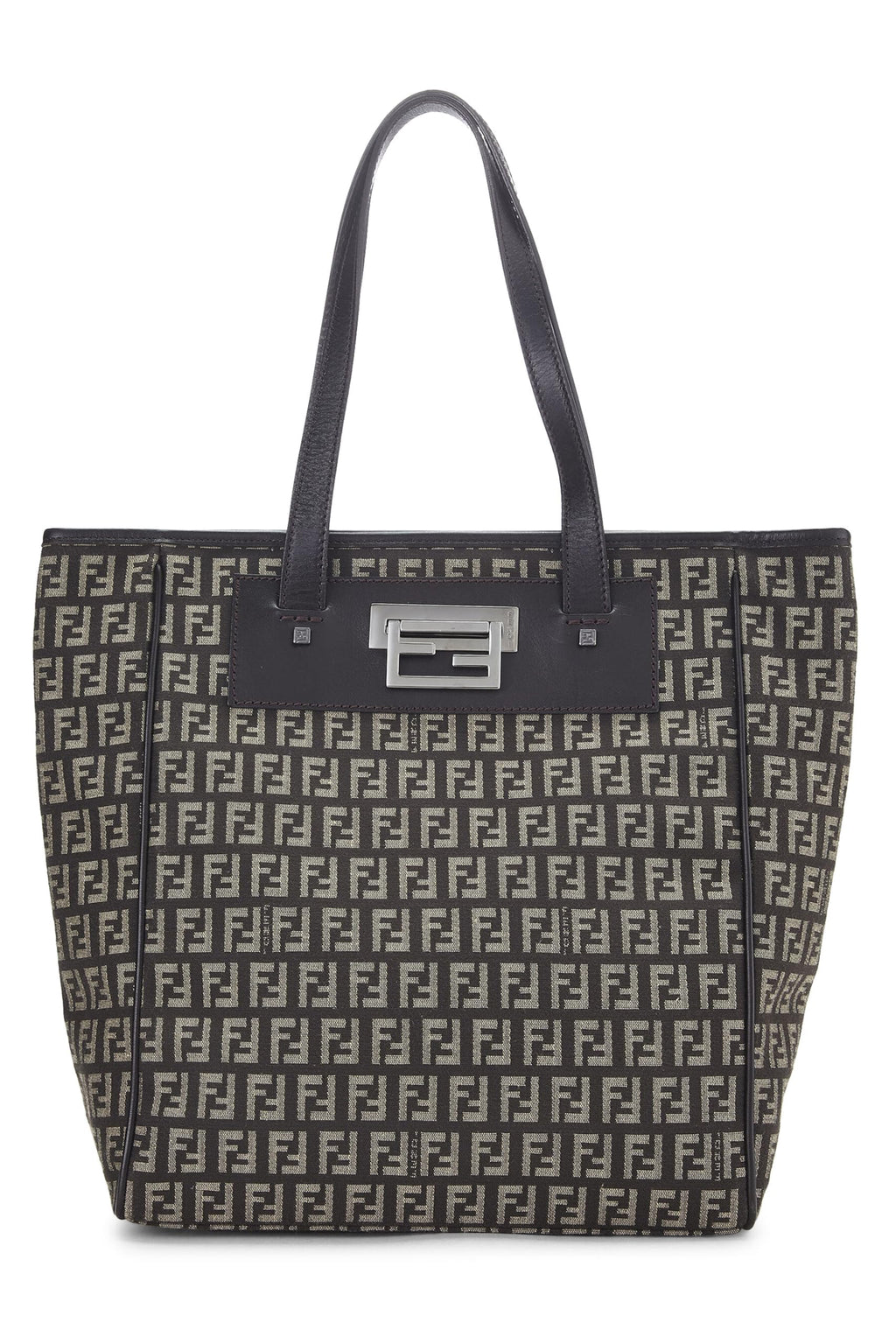 Fendi,  Brown Zucchino Canvas Tote, Brown