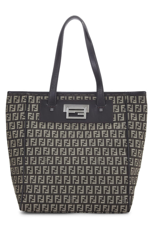 Fendi,  Brown Zucchino Canvas Tote, Brown