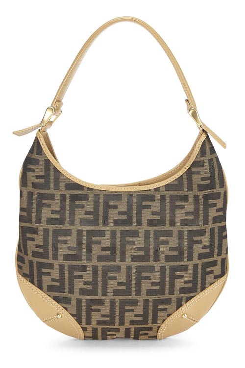 Fendi,  Brown Zucca Canvas Hobo, Brown