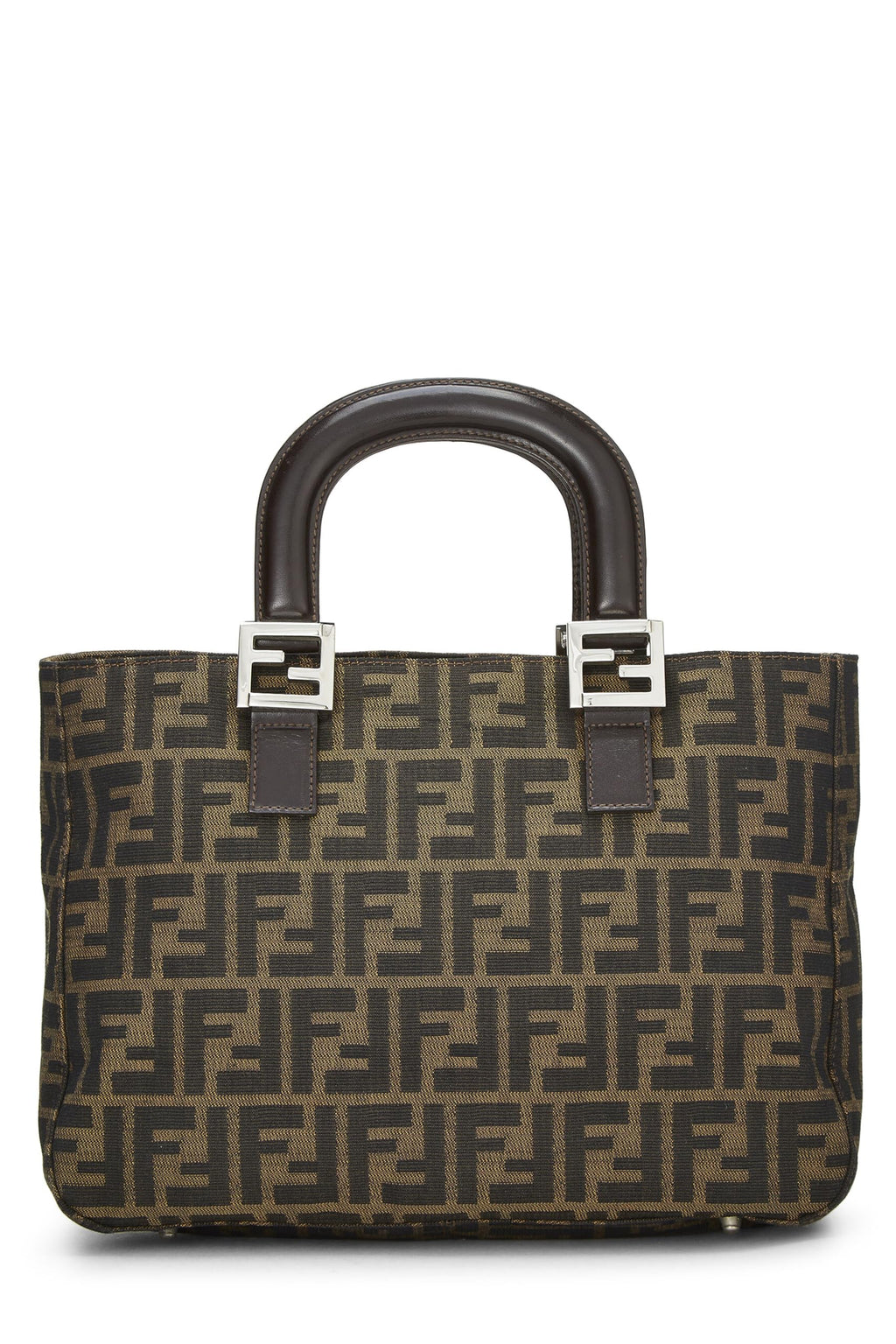 Fendi,  Brown Zucca Canvas Handbag Small, Brown