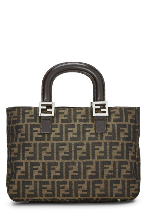 Fendi,  Brown Zucca Canvas Handbag Small, Brown