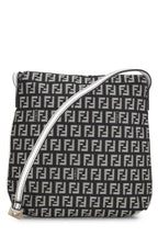 Fendi,  Navy Zucchino Canvas Tube Messenger, White