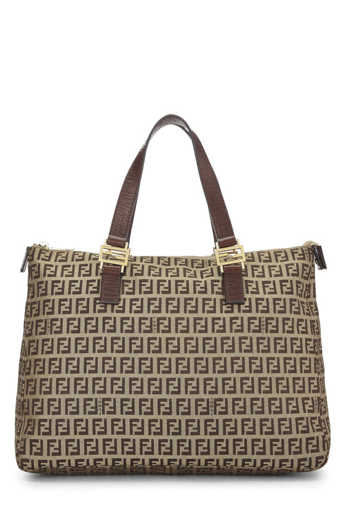 Fendi,  Beige Zucchino Tote Mini, Brown
