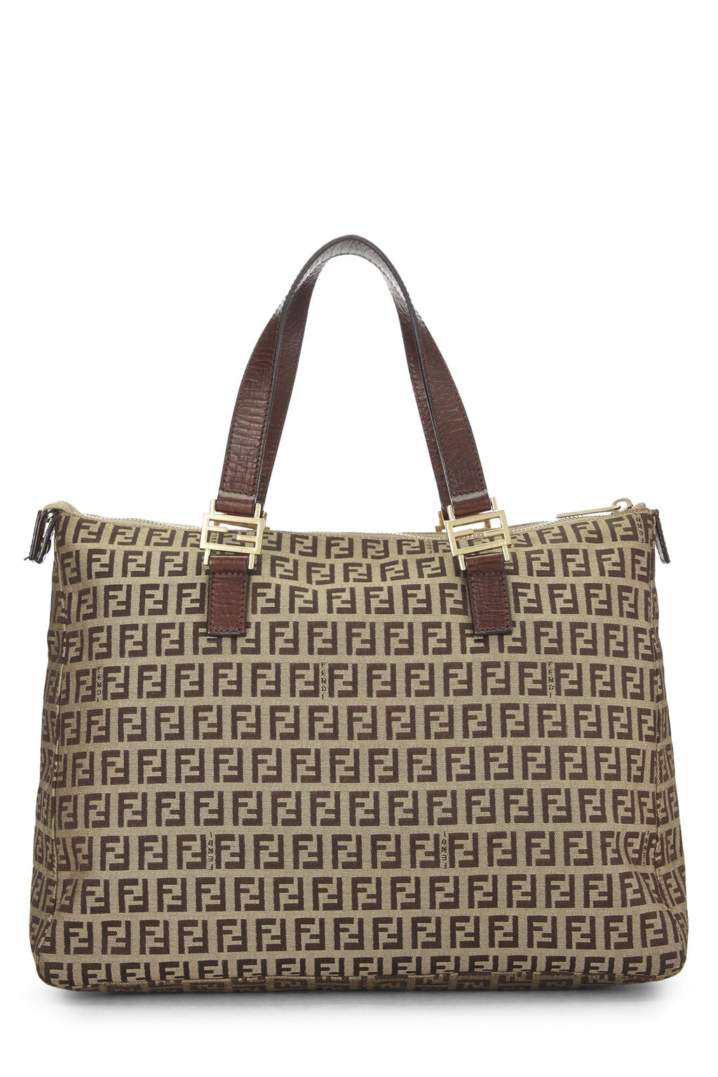 Fendi,  Beige Zucchino Tote Mini, Brown
