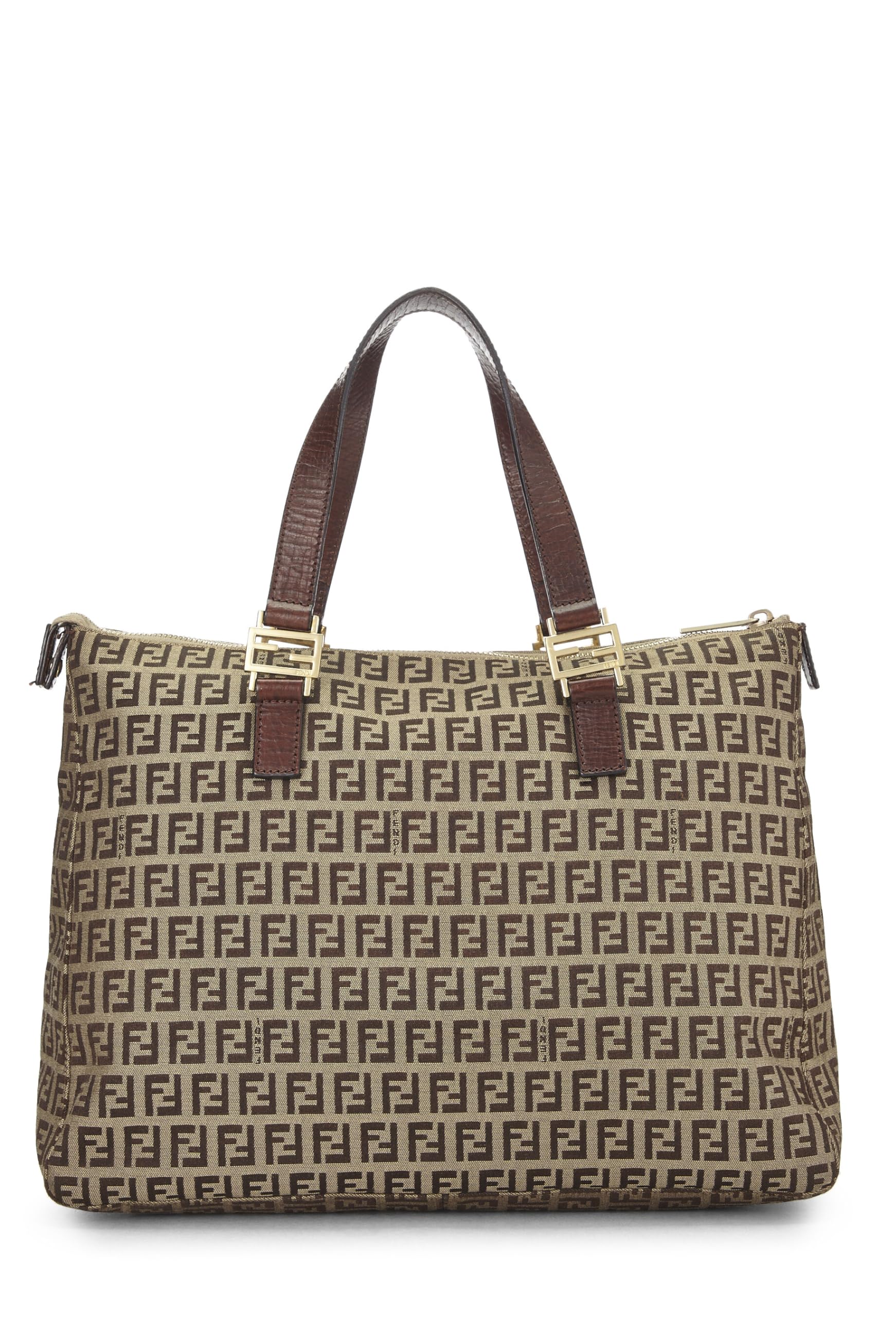 Fendi,  Beige Zucchino Tote Mini, Brown