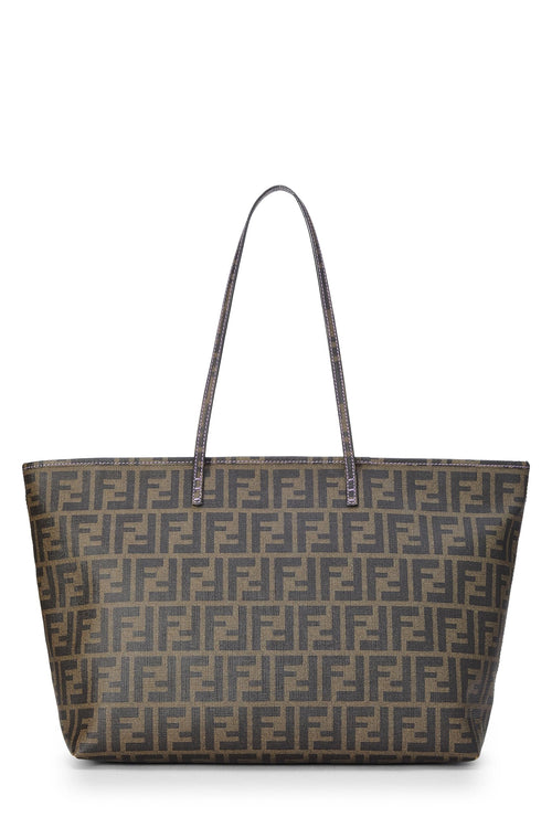 Fendi,  Purple Zucca Coated Canvas Roll Tote, Purple
