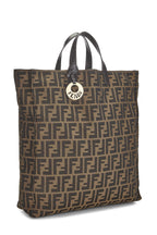 Fendi,  Brown Zucca Canvas Vertical Tote, Brown