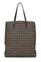 Fendi,  Brown Zucca Canvas Selleria Vertical Tote Small, Brown