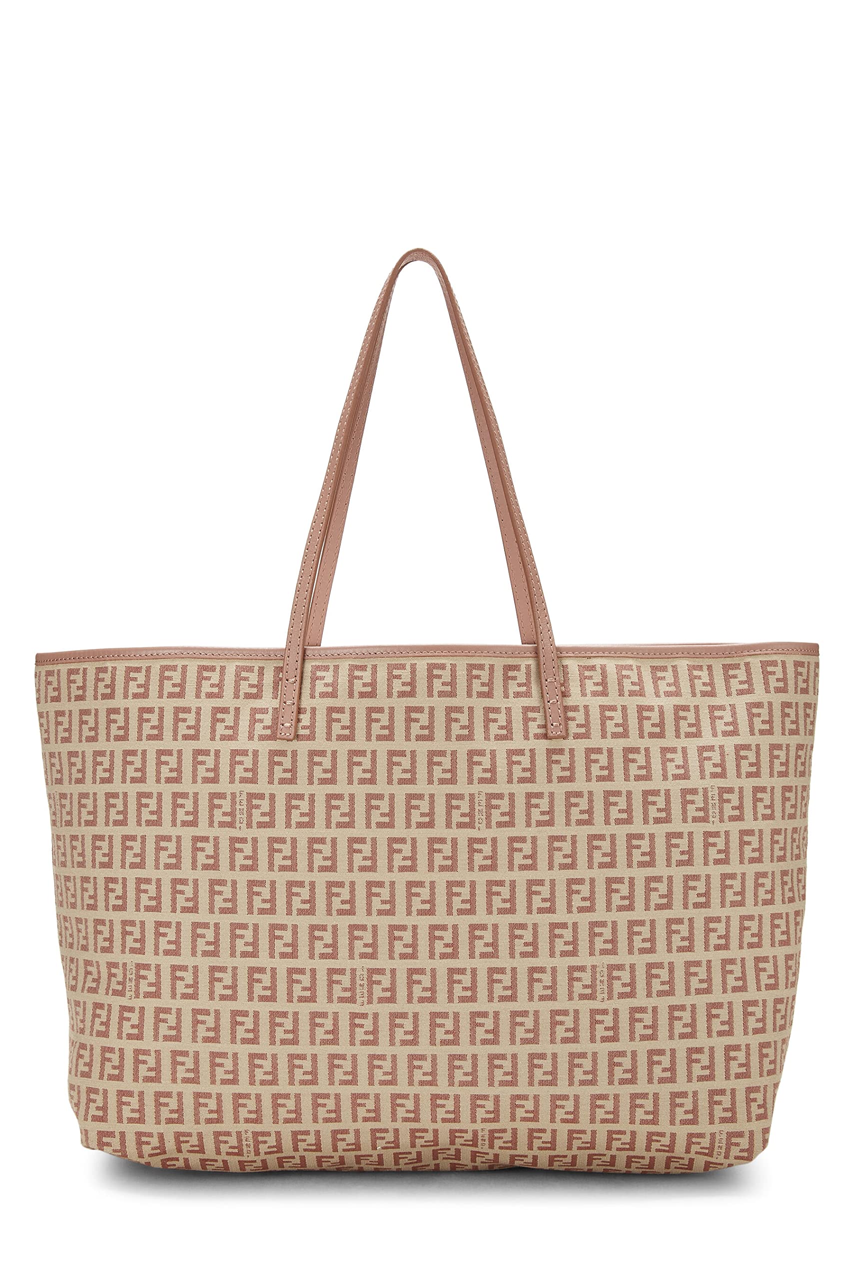 Fendi,  Pink Zucchino Canvas Tote Medium, Pink
