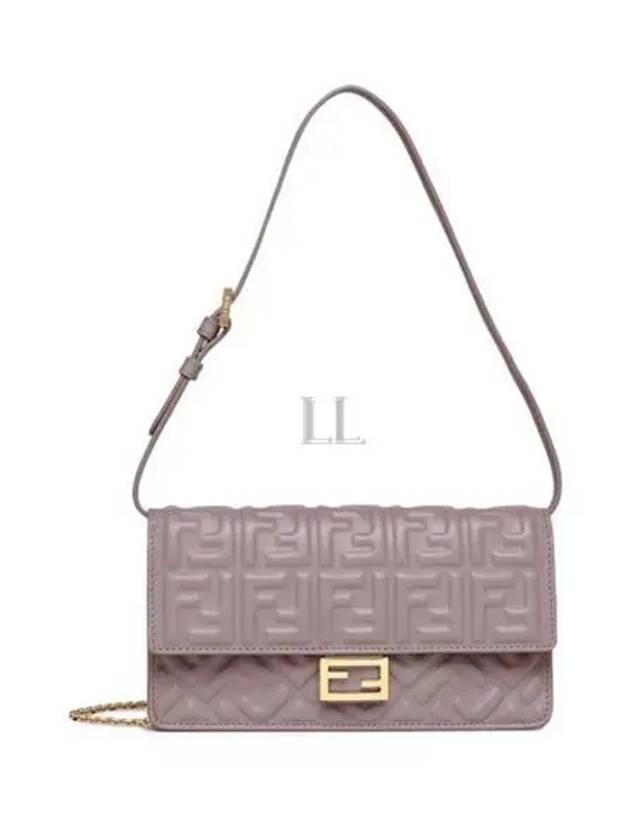Fendi FF Baguette Nappa Leather Long Wallet Pink