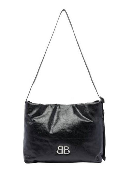 Balenciaga Monaco Leather Shoulder Bag Black