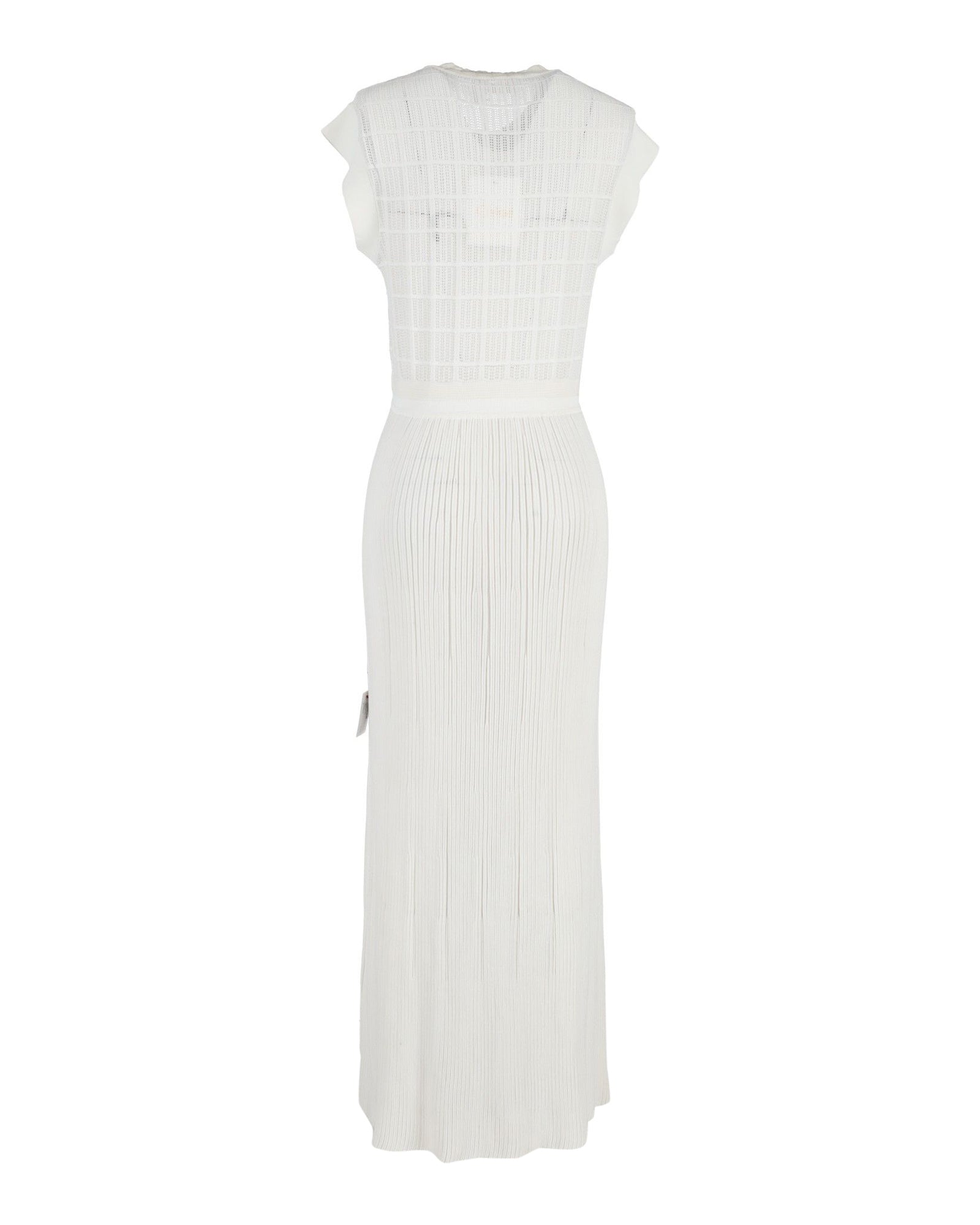 Chloe Knit Maxi Dress in White Acetate Jacquard