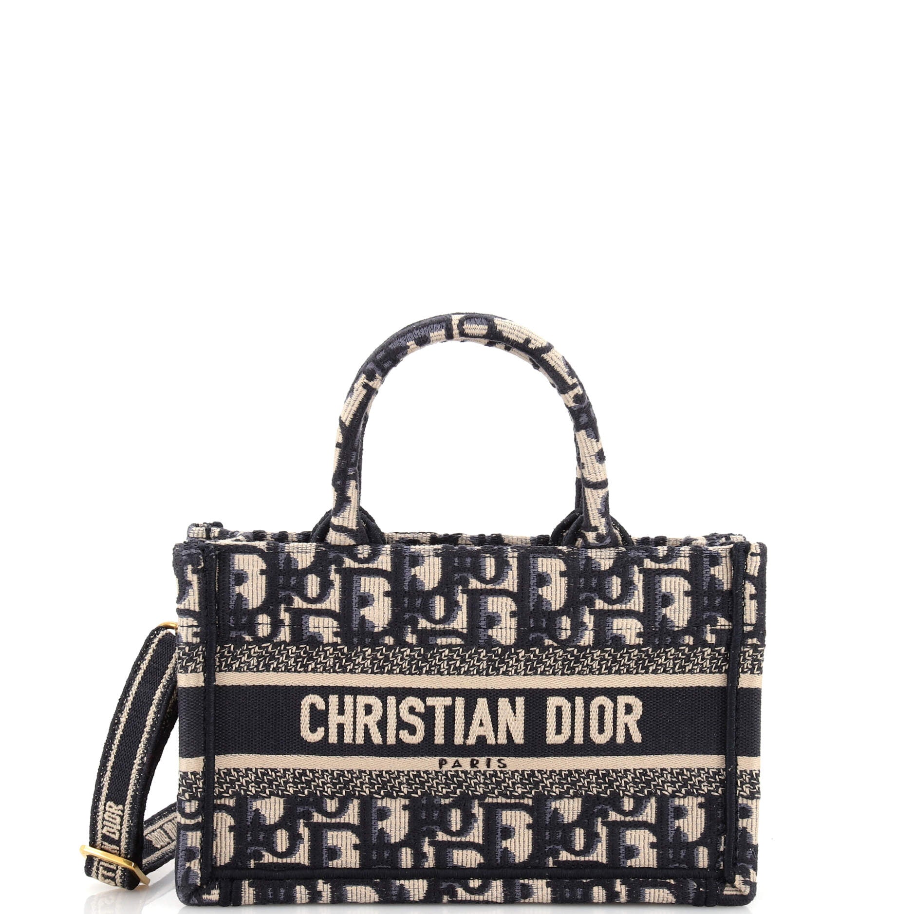 Dior Book Tote with Strap Oblique Canvas Mini