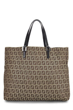 Fendi,  Brown Zucchino Canvas Tote Small, Brown