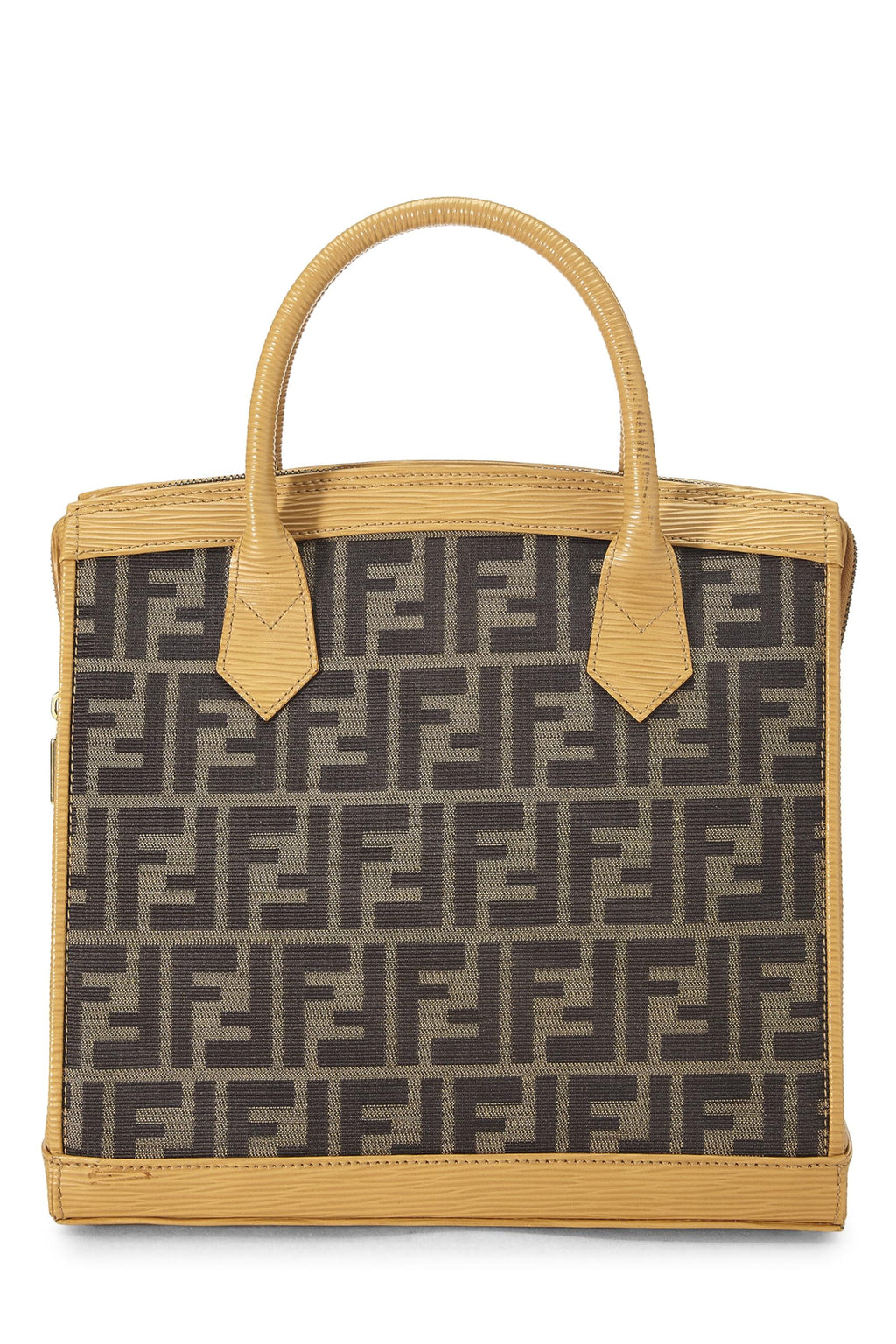 Fendi,  Yellow Zucca 1996 Convertible Handbag Small, Yellow