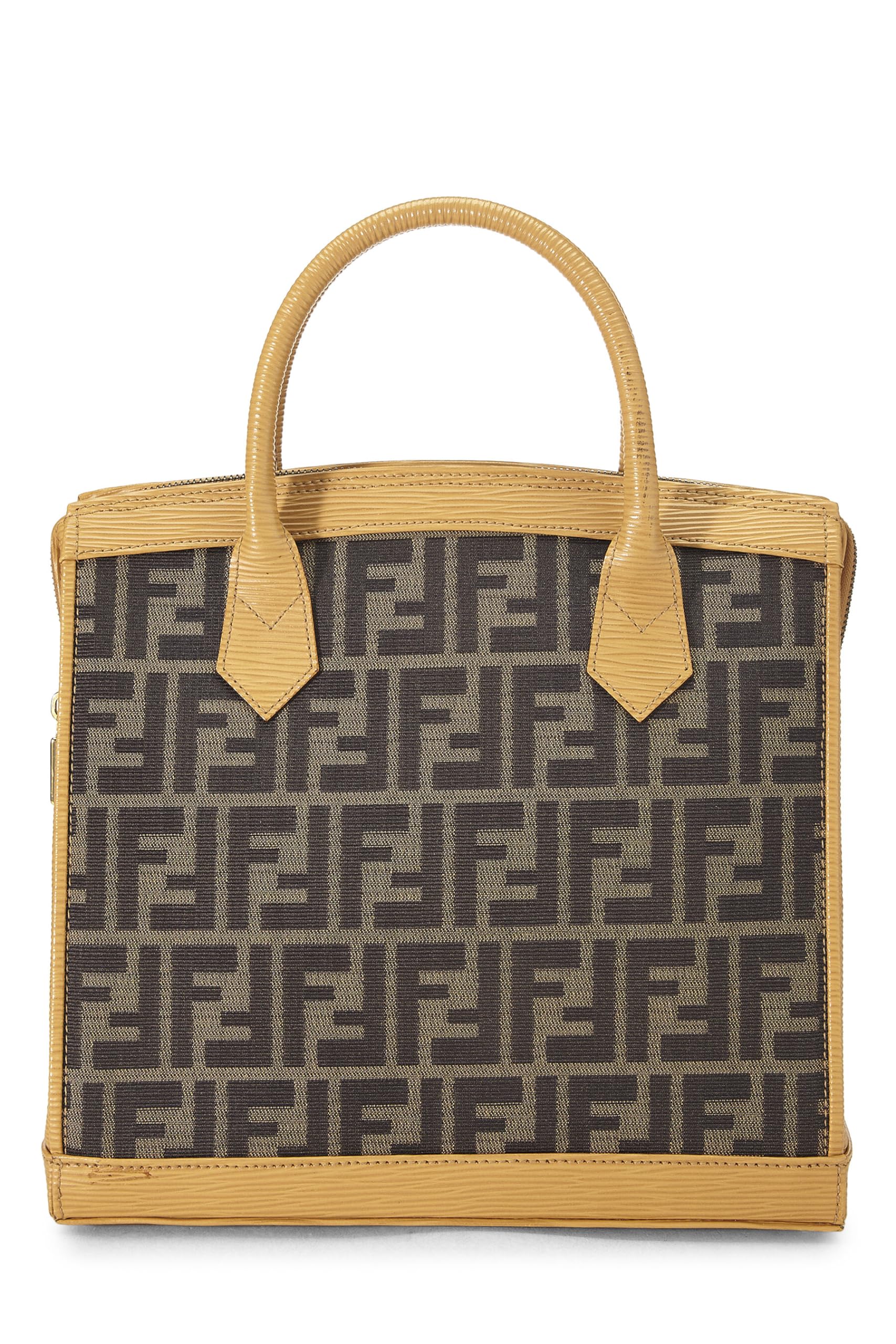 Fendi,  Yellow Zucca 1996 Convertible Handbag Small, Yellow