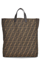 Fendi,  Brown Zucca Canvas Vertical Tote, Brown