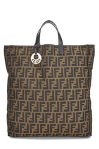 Fendi,  Brown Zucca Canvas Vertical Tote, Brown