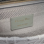 Dior LADY D-LITE Medium bag Handbag Canvas Gray 2WAY