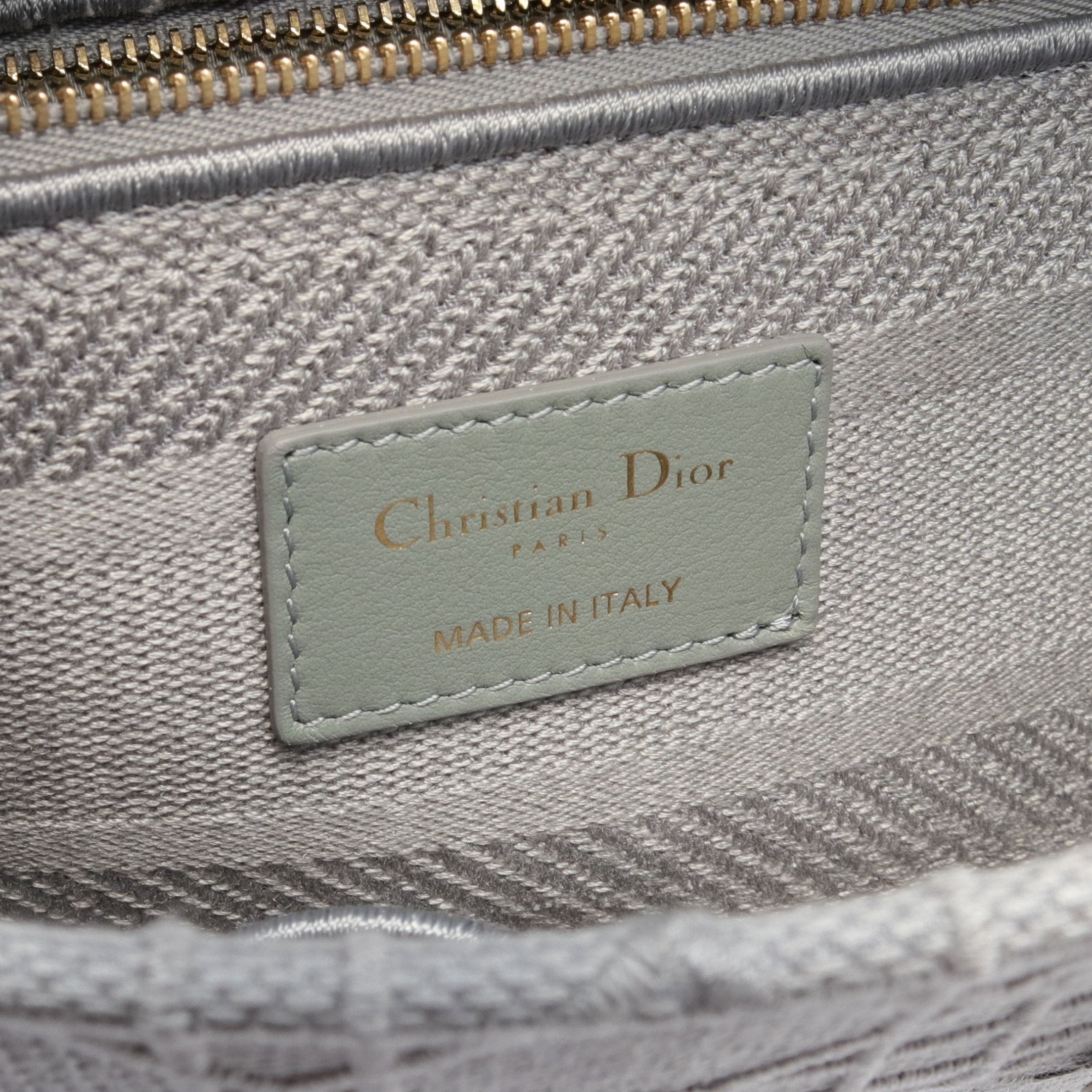 Dior LADY D-LITE Medium bag Handbag Canvas Gray 2WAY