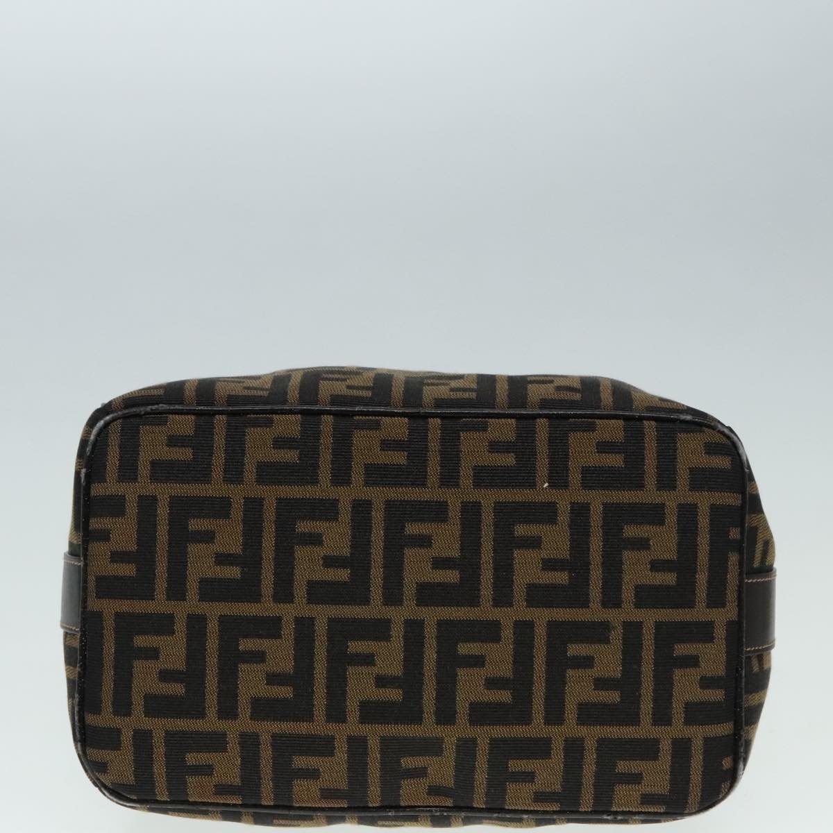 FENDI Zucca Canvas Vanity Hand Bag Brown92101