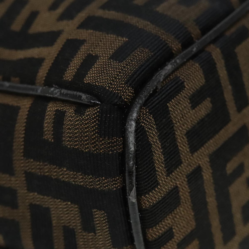 FENDI Zucca Canvas Vanity Hand Bag Brown92101