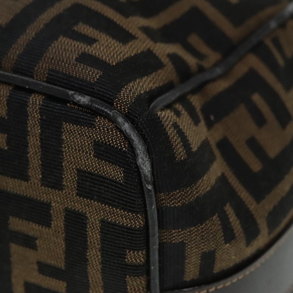FENDI Zucca Canvas Vanity Hand Bag Brown92101
