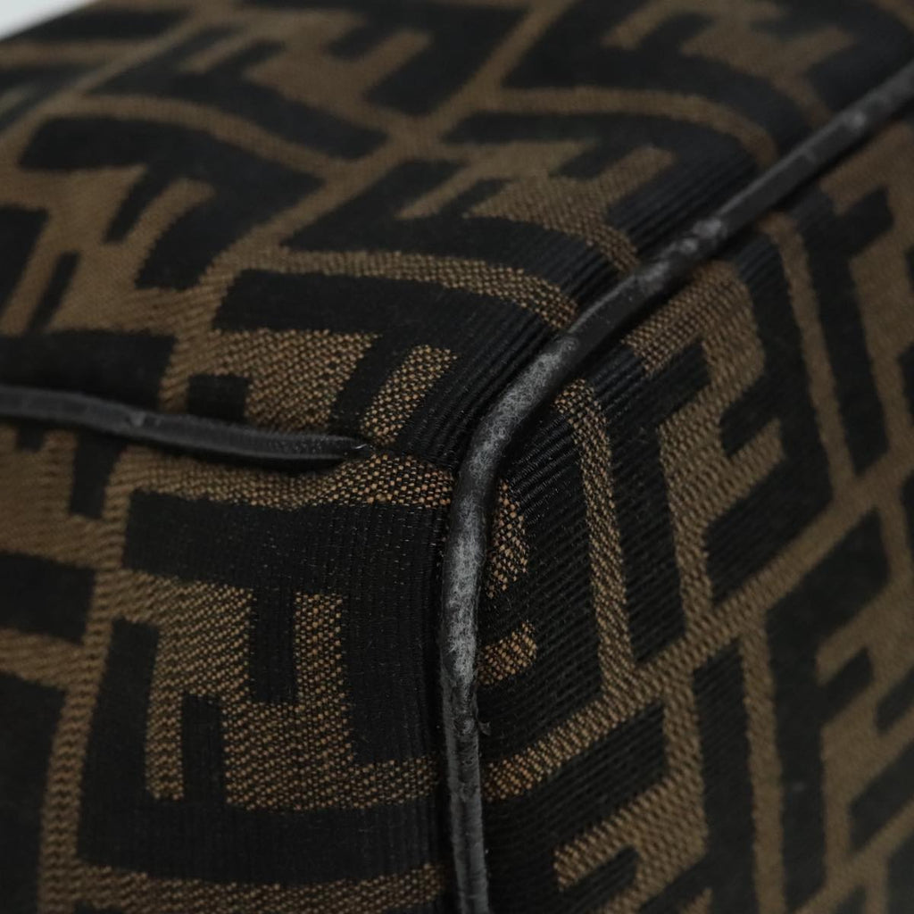 FENDI Zucca Canvas Vanity Hand Bag Brown92101