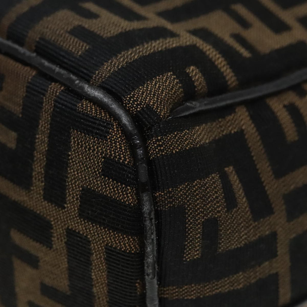FENDI Zucca Canvas Vanity Hand Bag Brown92101