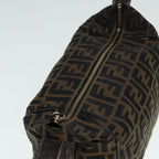 FENDI Zucca Canvas Vanity Hand Bag Brown92101