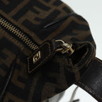 FENDI Zucca Canvas Vanity Hand Bag Brown92101