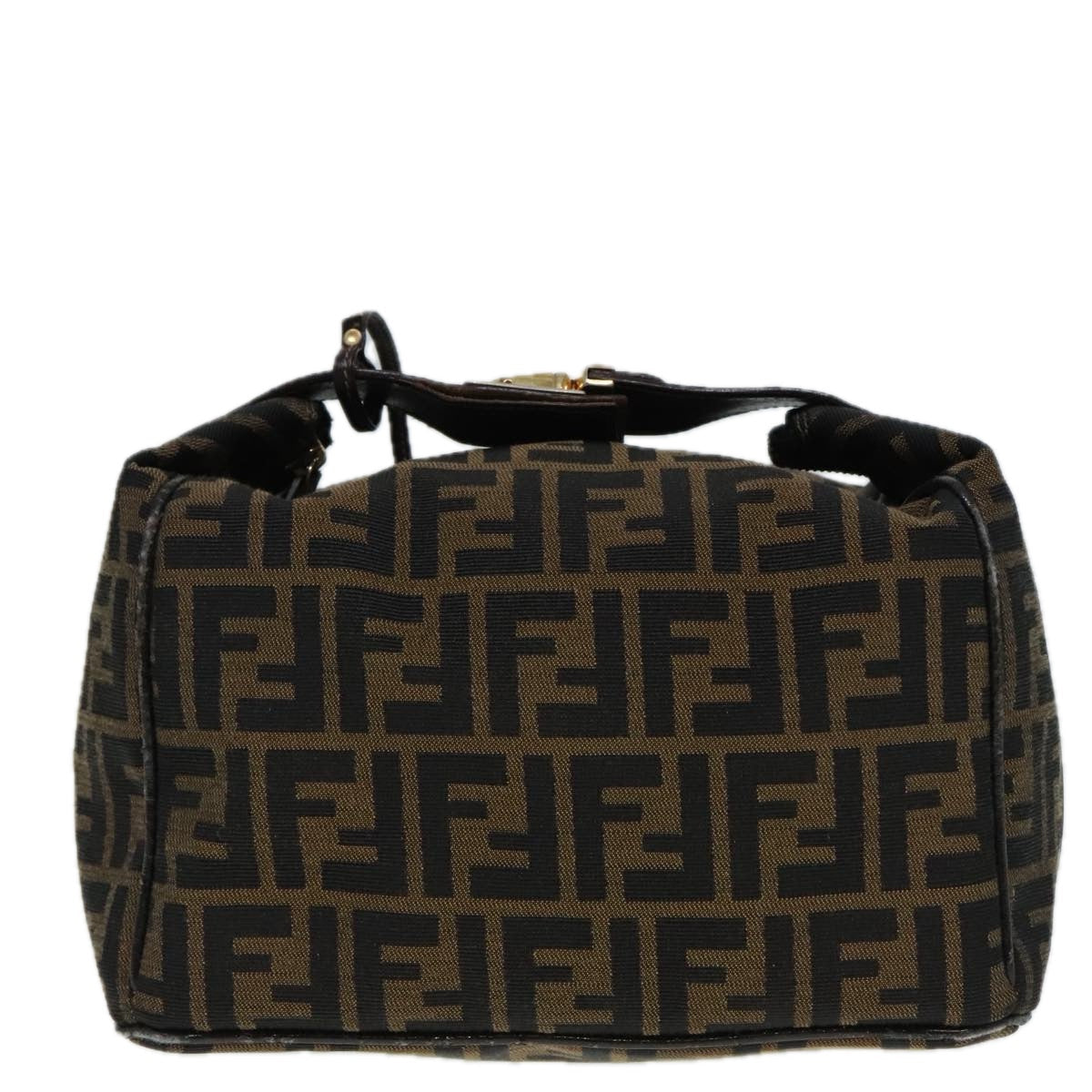 FENDI Zucca Canvas Vanity Hand Bag Brown92101