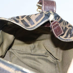 FENDI Zucca Canvas Vanity Hand Bag Brown92101