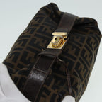FENDI Zucca Canvas Vanity Hand Bag Brown92101