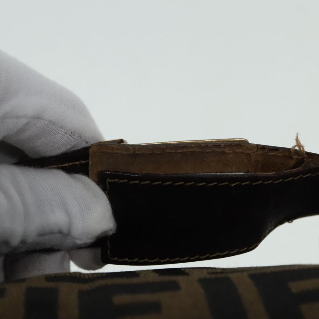 FENDI Zucca Canvas Vanity Hand Bag Brown92101