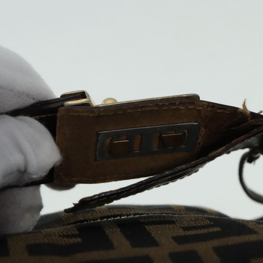 FENDI Zucca Canvas Vanity Hand Bag Brown92101