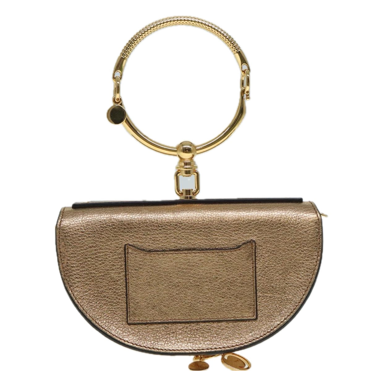 Chloe Nile Small Minodiaire Shoulder Bag Leather Gold 92103