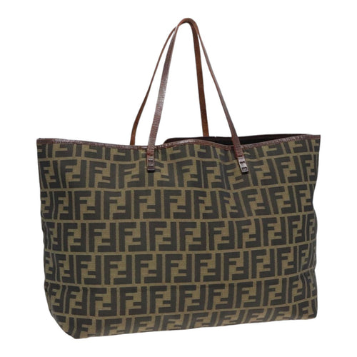 FENDI Zucca Canvas Tote Bag Brown Black92145