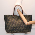 FENDI Zucca Canvas Tote Bag Brown Black92145