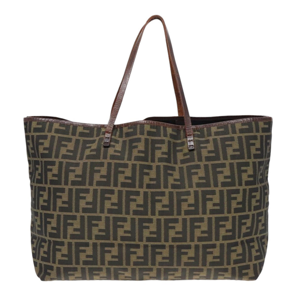 FENDI Zucca Canvas Tote Bag Brown Black92145