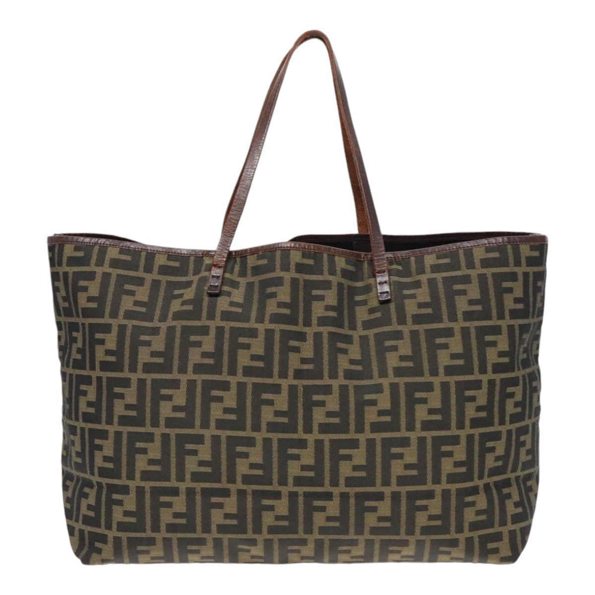 FENDI Zucca Canvas Tote Bag Brown Black92145