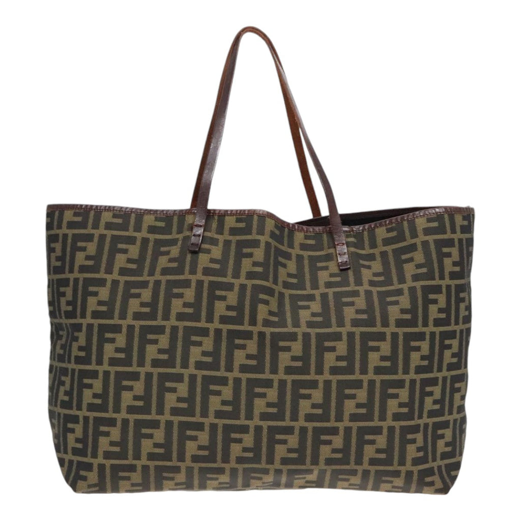 FENDI Zucca Canvas Tote Bag Brown Black92145