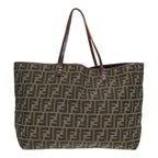 FENDI Zucca Canvas Tote Bag Brown Black92145