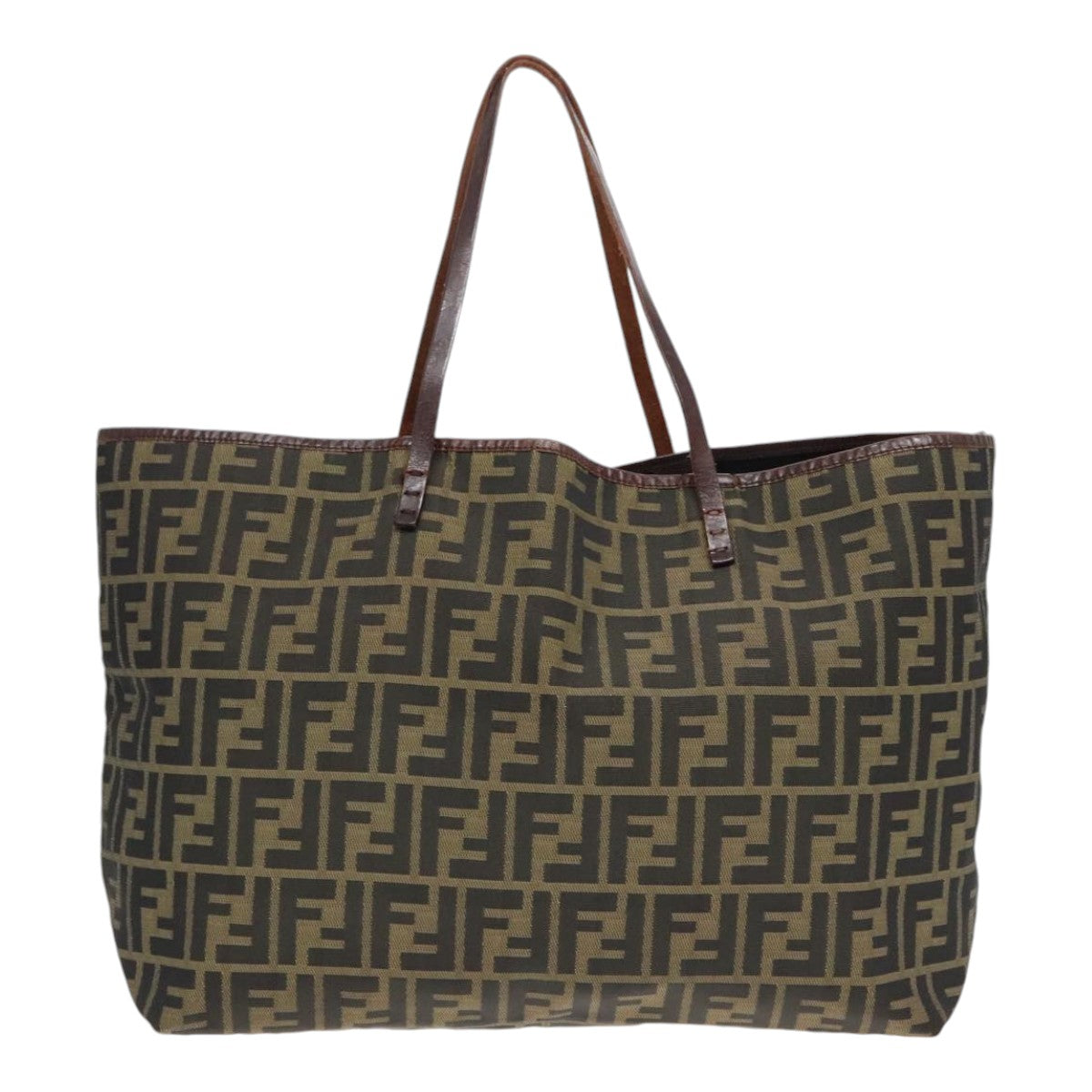 FENDI Zucca Canvas Tote Bag Brown Black92145