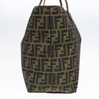 FENDI Zucca Canvas Tote Bag Brown Black92145
