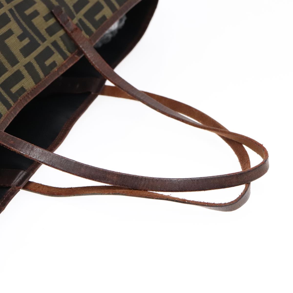 FENDI Zucca Canvas Tote Bag Brown Black92145