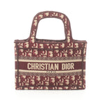 Dior BOOK TOTE Book tote Mini Handbag Canvas Bordeaux