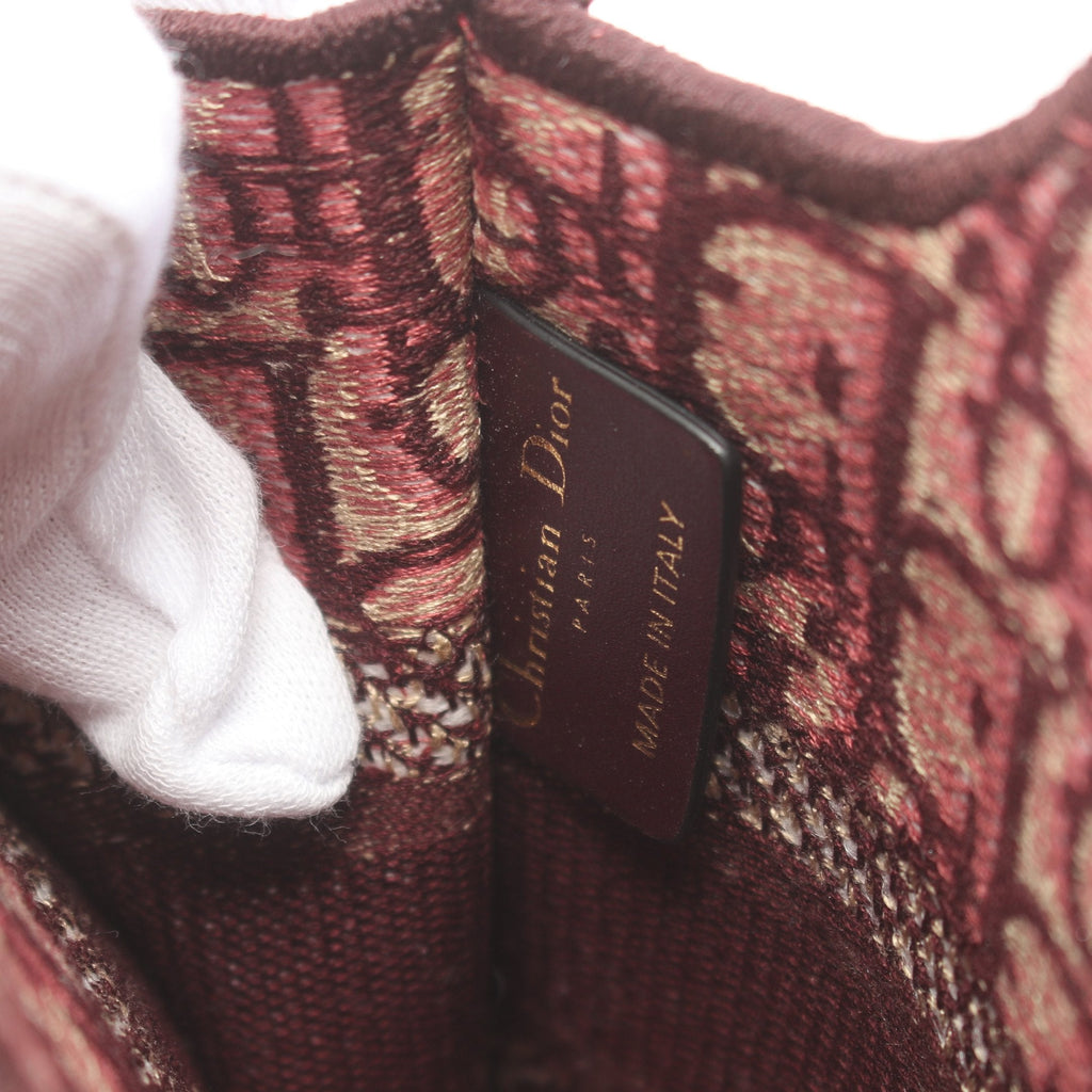 Dior BOOK TOTE Book tote Mini Handbag Canvas Bordeaux