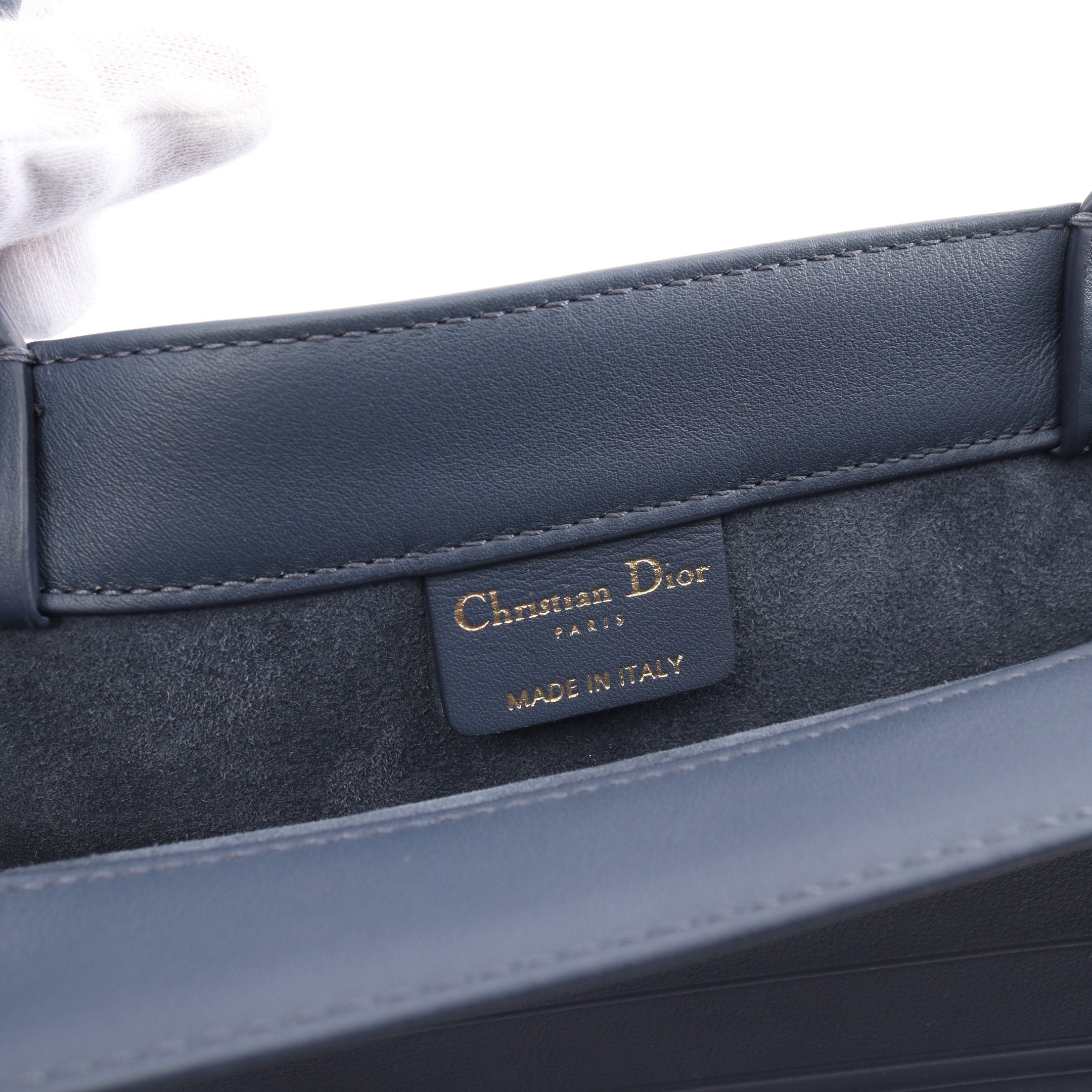 Dior BOOK TOTE Book tote Medium Handbag Tote bag Leather Blue gray